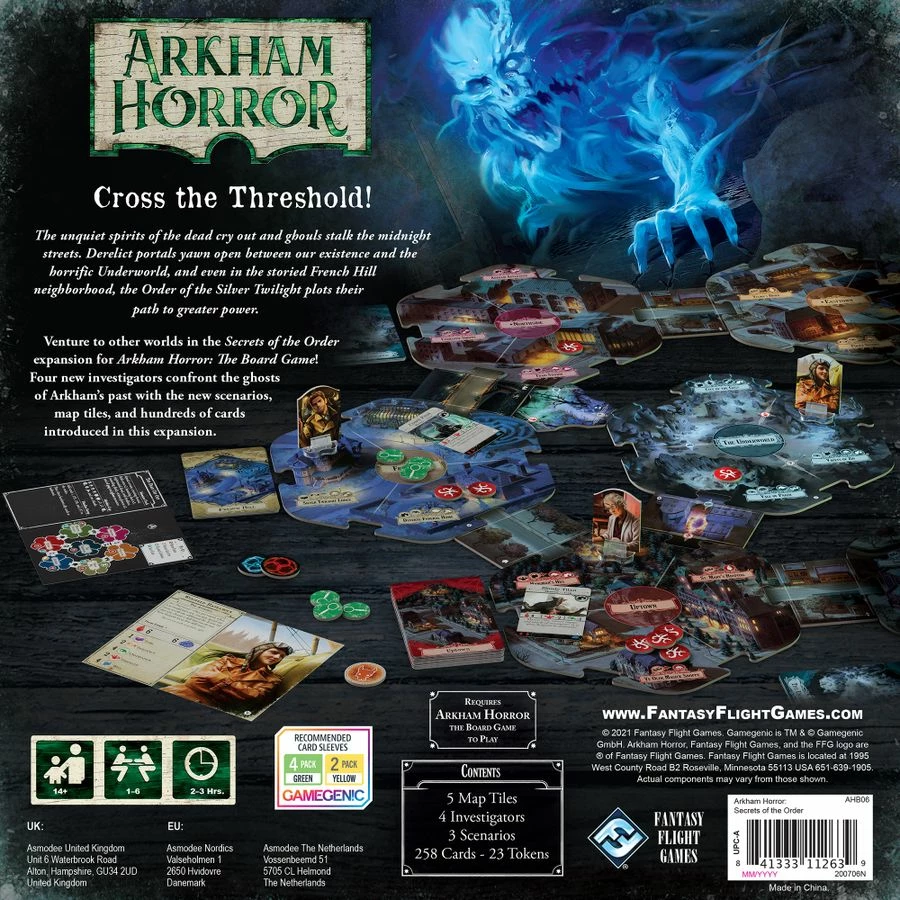 Fantasy Flight Games Strategy Games Arkham Horror Secrets Of The Order