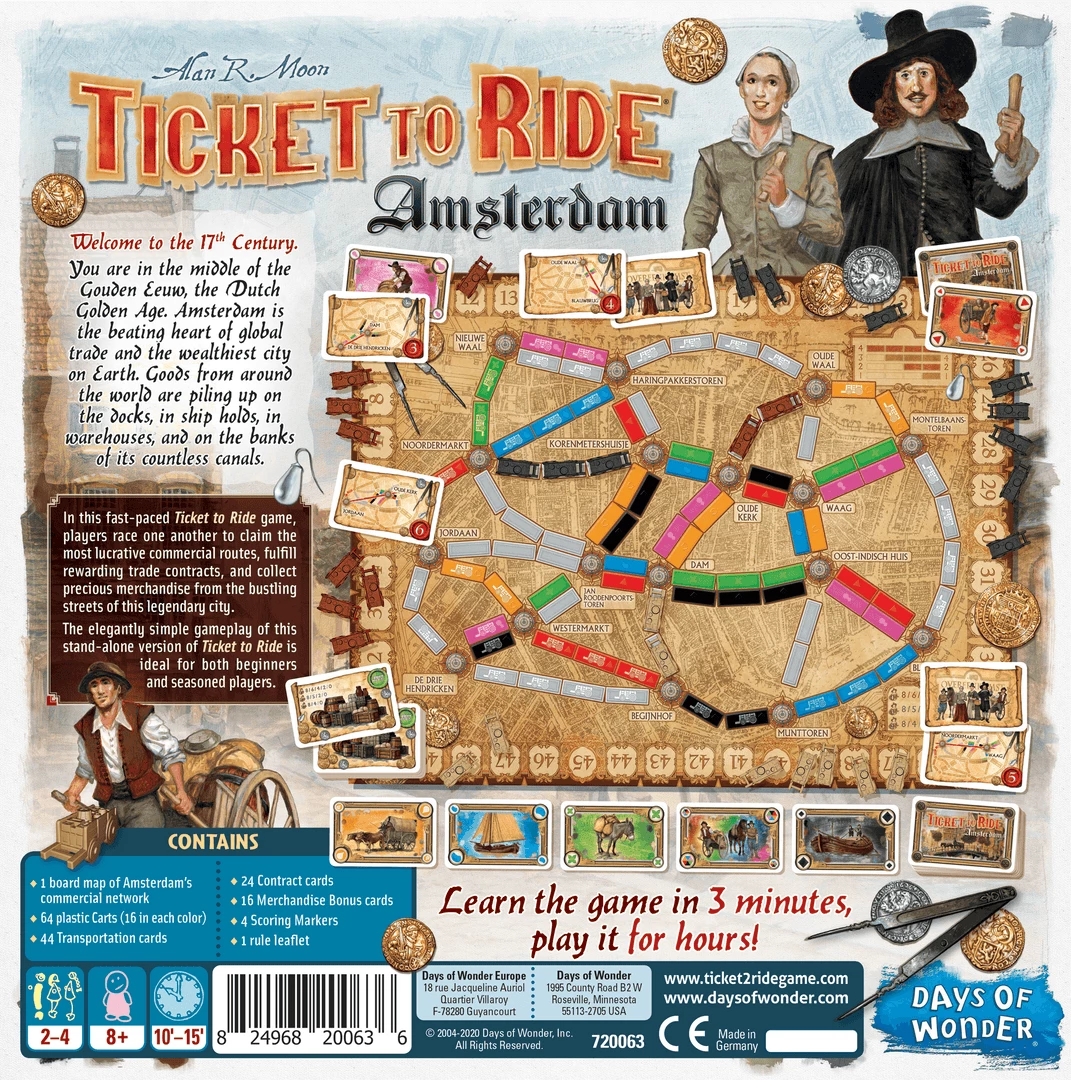 Days Of Wonder Ticket To Ride Amsterdam Card Games